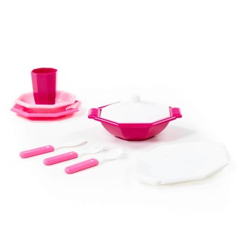Набор детской посуды "Ретро" (9 элементов) (в сеточке)