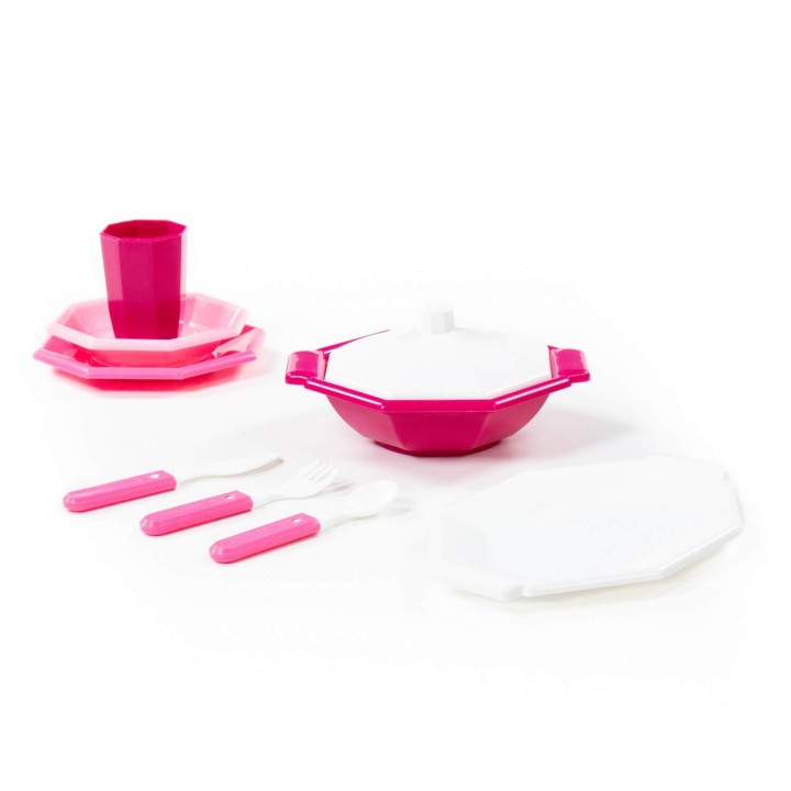 Набор детской посуды "Ретро" (9 элементов) (в сеточке)