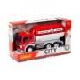 "Сити", автомобиль с цистерной инерционный (со светом и звуком) (красный) (в коробке)