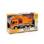 "Сити", автомобиль-экскаватор инерционный (со светом и звуком) (оранжевый) (в коробке)