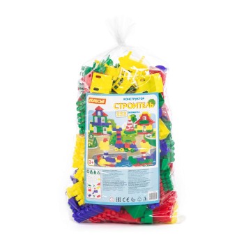 Конструктор "Строитель" (Макси, 253 элемента) (в мешке)