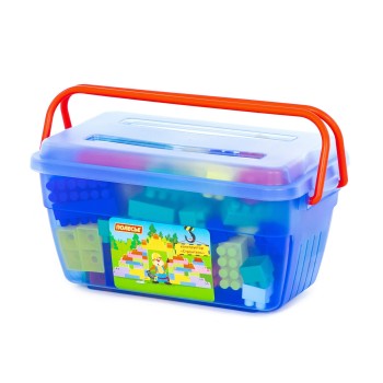 Конструктор "Строитель" (109 элементов) (в контейнере)