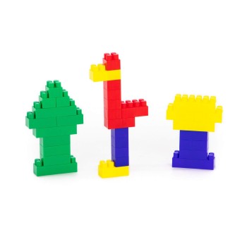 Конструктор "Строитель" (60 элементов) (в контейнере)