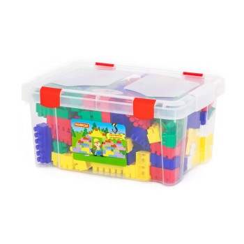 Конструктор "Строитель" (174 элемента) (в контейнере)