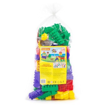 Конструктор "Строитель" (178 элементов) (в пакете)