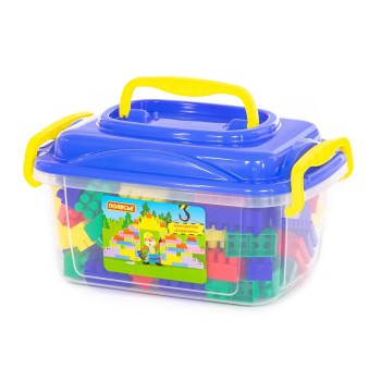 Конструктор "Строитель" (135 элементов) (в контейнере)