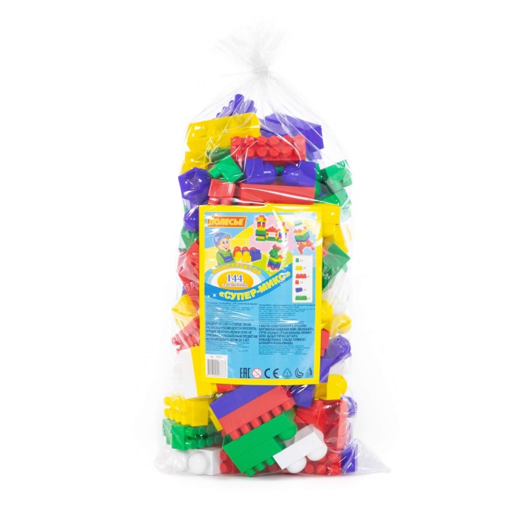 Конструктор "Супер-Микс" (144 элемента) (в мешке)