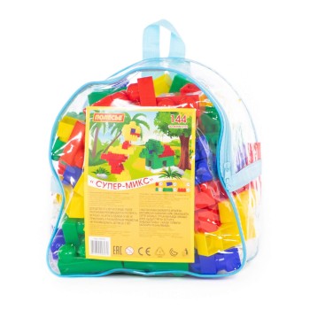 Конструктор "Супер-Микс" (144 элемента) (в рюкзаке)