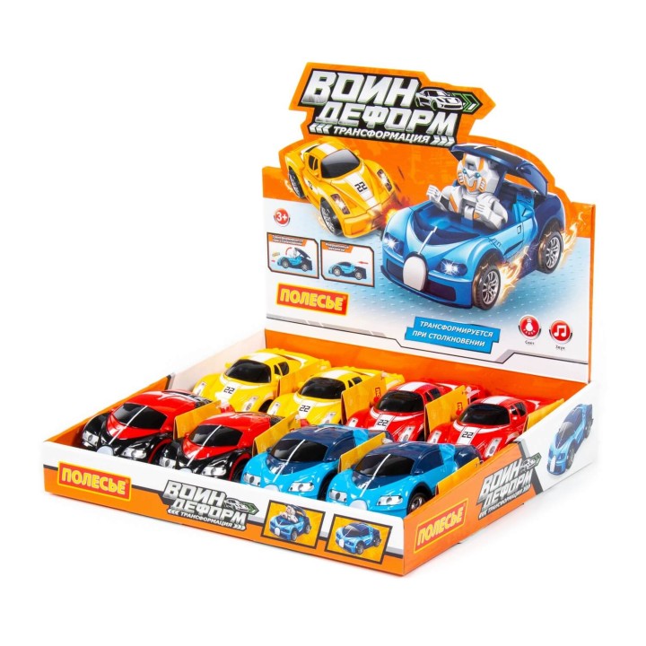 "Воин ДЕФОРМ", автомобиль инерционный (со светом и звуком) (дисплей)