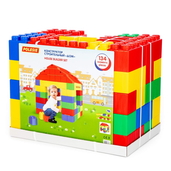 Конструктор строительный "Дом", 134 элемента