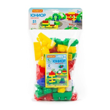 Конструктор "Юниор" (51 элемент) (в мешке)