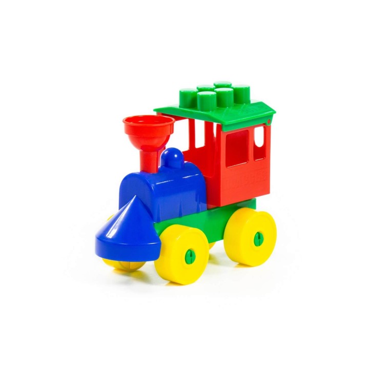 Конструктор "Юный путешественник" - Паровоз (9 элементов) (в пакете)