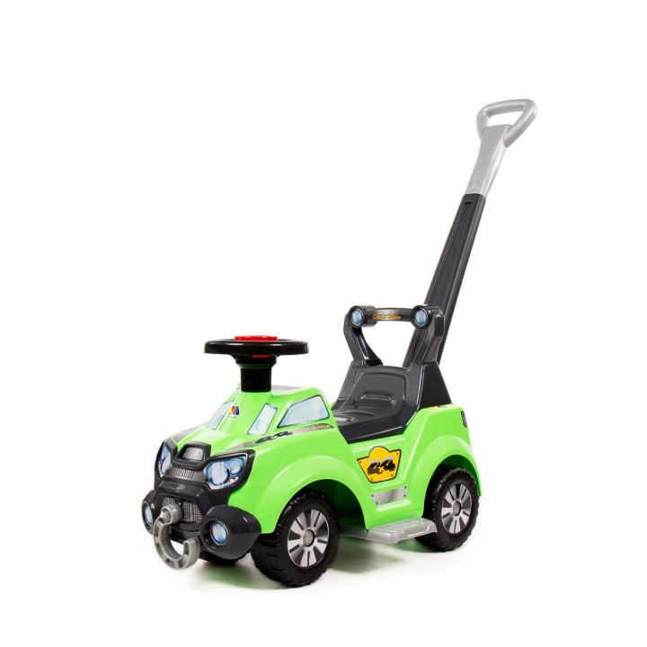 Каталка-автомобиль "Sokol №5" с ручкой и подножкой (со звуковым сигналом)