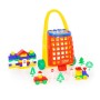 Забавная тележка + конструктор "Строитель" (101 элемент)