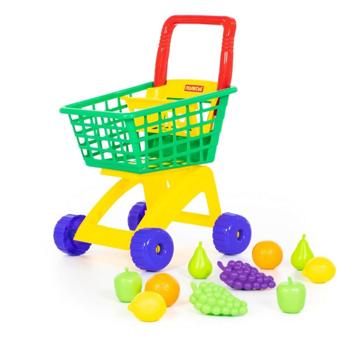 Тележка для маркета + набор продуктов №7 (10 элементов)