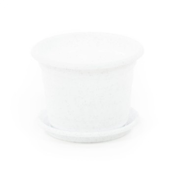 Горшок цветочный "Ксения" №1 с поддонником - 0,25 л (мраморный)