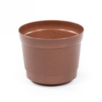Горшок цветочный "Жасмин" Ø132 мм - 0,8 л (коричневый-перламутр)