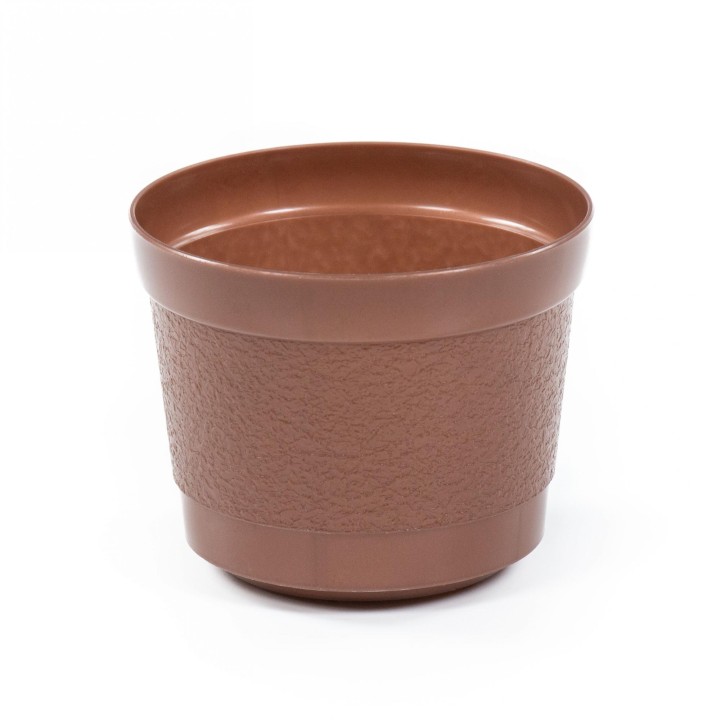 Горшок цветочный "Жасмин" Ø132 мм - 0,8 л (коричневый-перламутр)