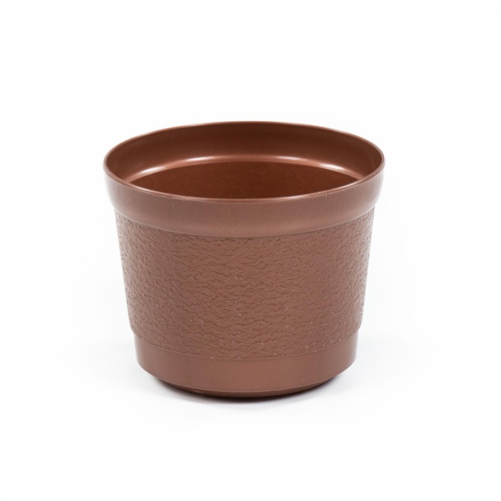 Горшок цветочный "Жасмин" Ø155 мм - 1,5 л (коричневый-перламутр)