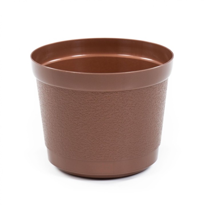 Горшок цветочный "Жасмин" Ø217 мм - 4 л (коричневый-перламутр)