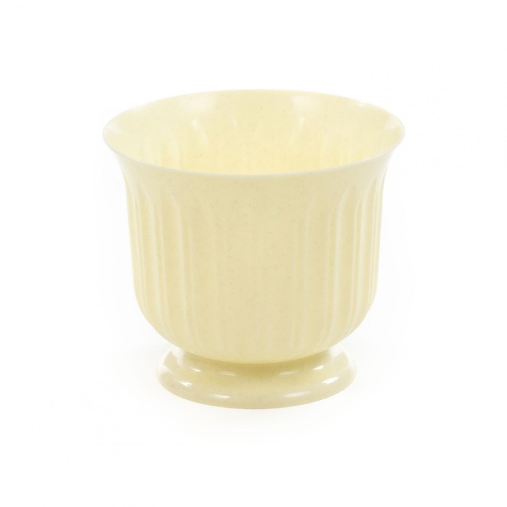 Горшок цветочный "Лира" Ø162 мм с подставкой - 1,5 л (бледно-жёлтый)