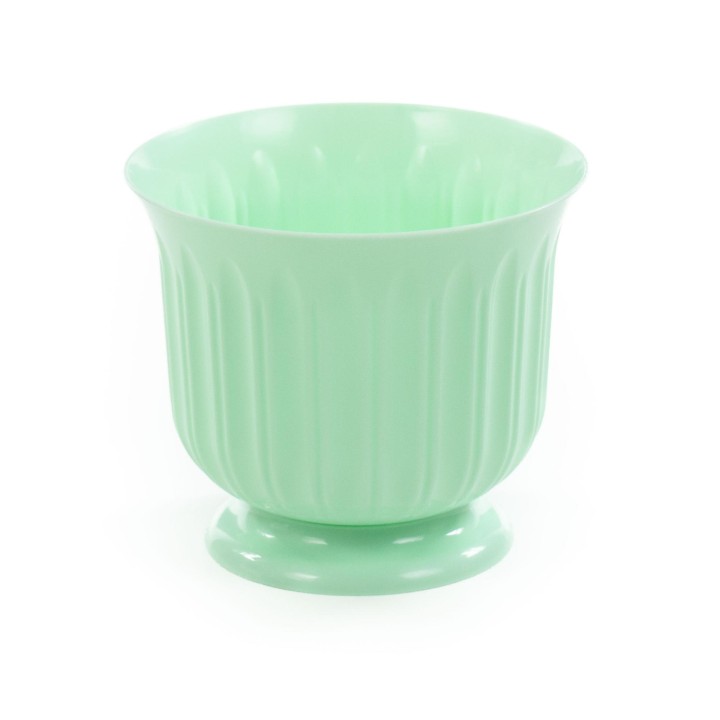 Горшок цветочный "Лира" Ø162 мм с подставкой - 1,5 л (бледно-бирюзовый)