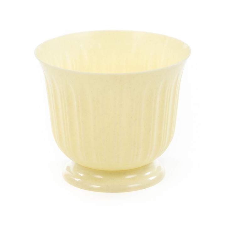 Горшок цветочный "Лира" Ø185 мм с подставкой - 2,1 л (бледно-жёлтый)