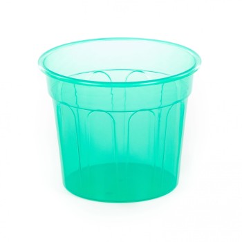 Горшок цветочный "Полина" Ø140 мм - 1 л (прозрачно-зелёный)