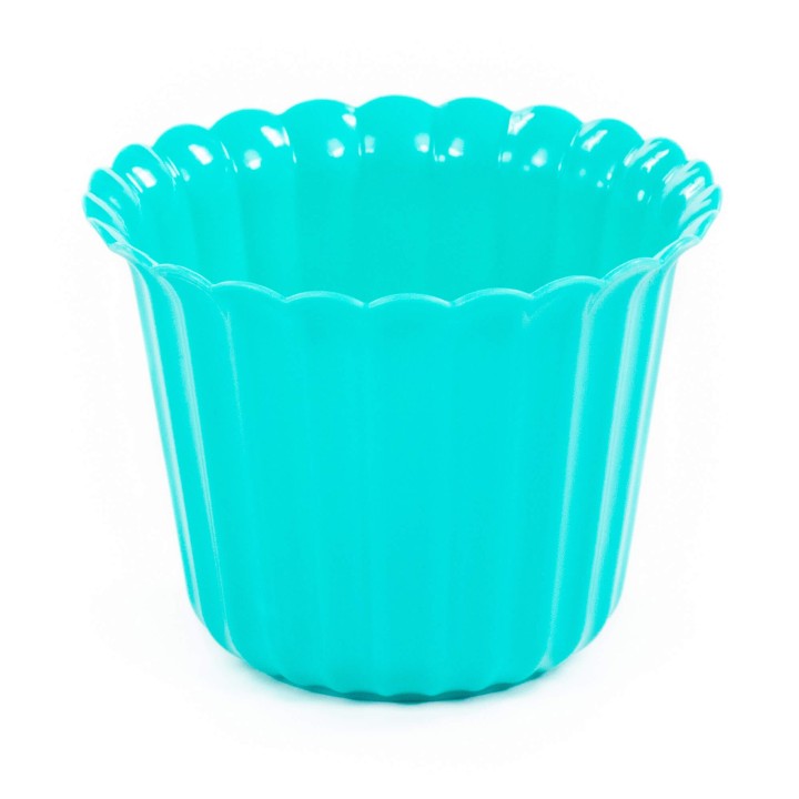 Горшок цветочный "Виола" Ø97 мм, h=74 мм - 0,25 л (тёмно-бирюзовый)