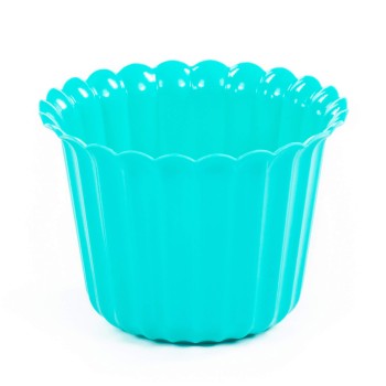 Горшок цветочный "Виола" Ø126 мм, h=93 мм - 0,5 л (тёмно-бирюзовый)