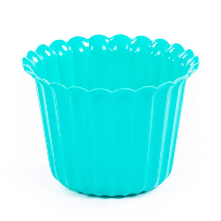 Горшок цветочный "Виола" Ø126 мм, h=93 мм - 0,5 л (тёмно-бирюзовый)