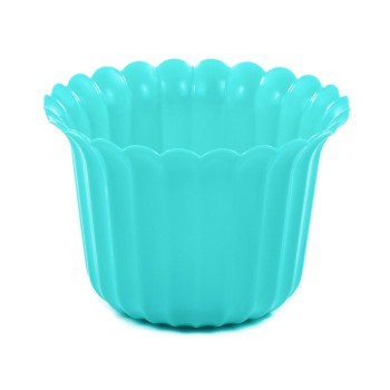 Горшок цветочный "Виола" Ø156 мм, h=110 мм - 1 л (тёмно-бирюзовый)