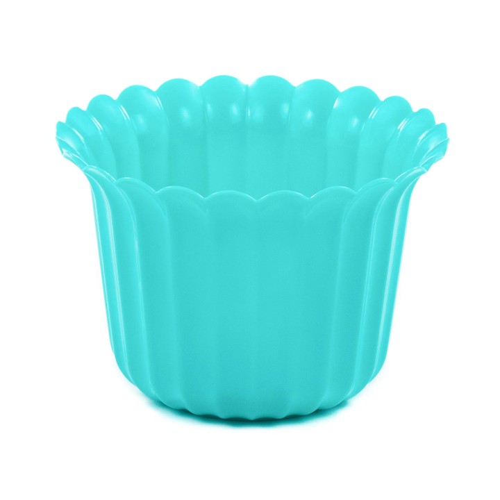 Горшок цветочный "Виола" Ø156 мм, h=110 мм - 1 л (тёмно-бирюзовый)